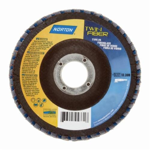 Merit; Mini QC Flap Disc Holder, 2 in Dia, 30000 rpm, For Use With AO Cloth Disc and QC Back-Up Pad, Rubber Body/Steel S | Norton Abrasives 8834164922 NOR308834164922